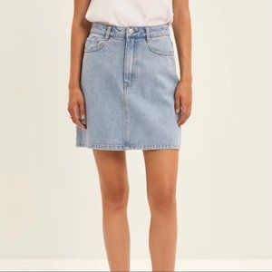 Frank and Oak Denim Skirt Light Wash